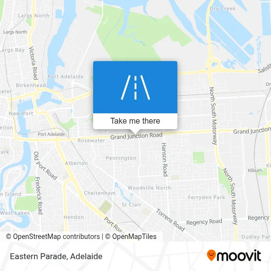 Mapa Eastern Parade