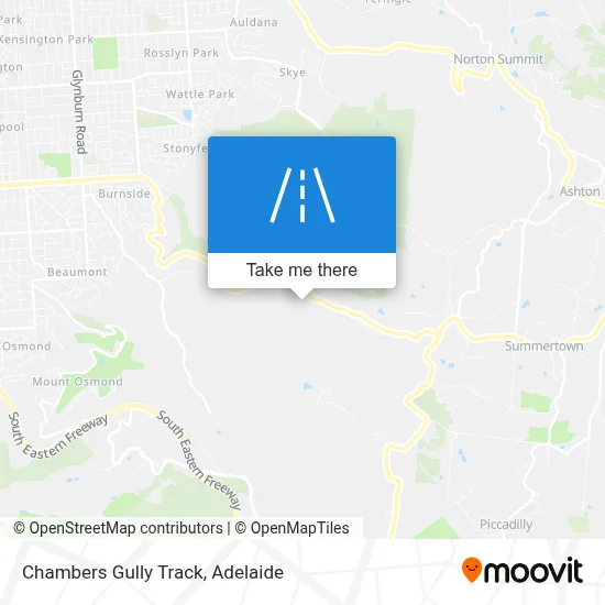 Mapa Chambers Gully Track