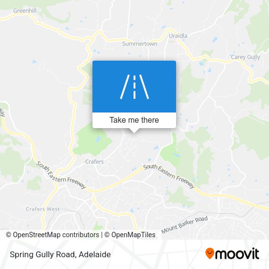 Spring Gully Road map