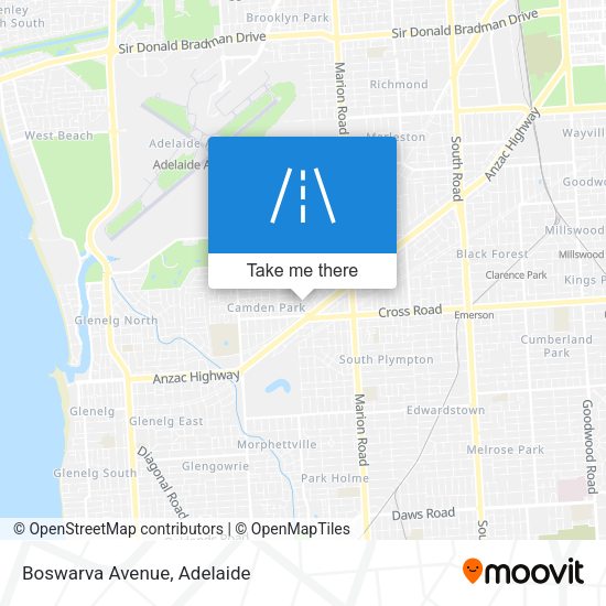 Boswarva Avenue map