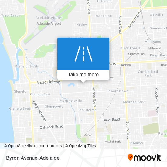 Mapa Byron Avenue