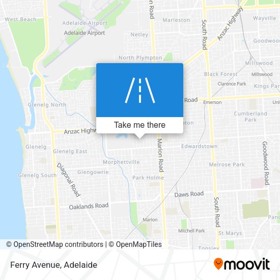 Ferry Avenue map