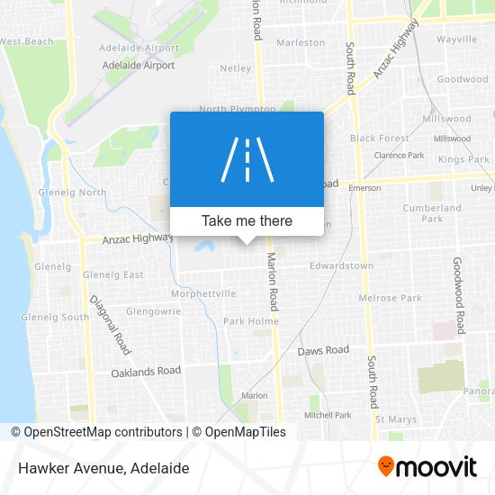 Hawker Avenue map