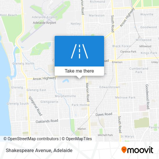 Shakespeare Avenue map
