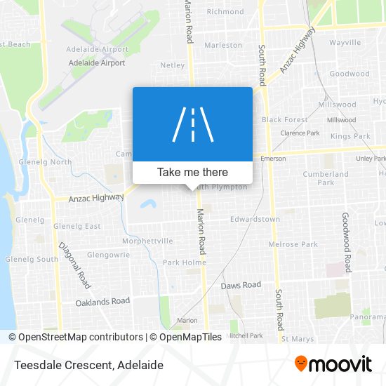 Teesdale Crescent map