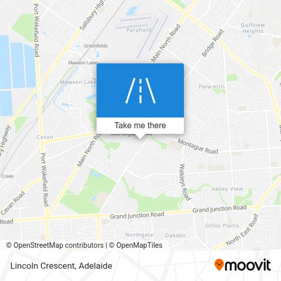 Lincoln Crescent map