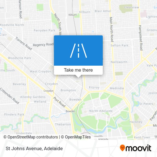 St Johns Avenue map