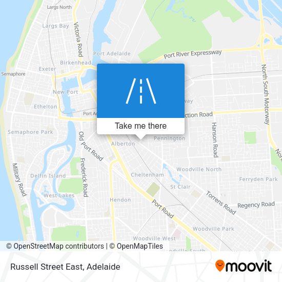 Russell Street East map