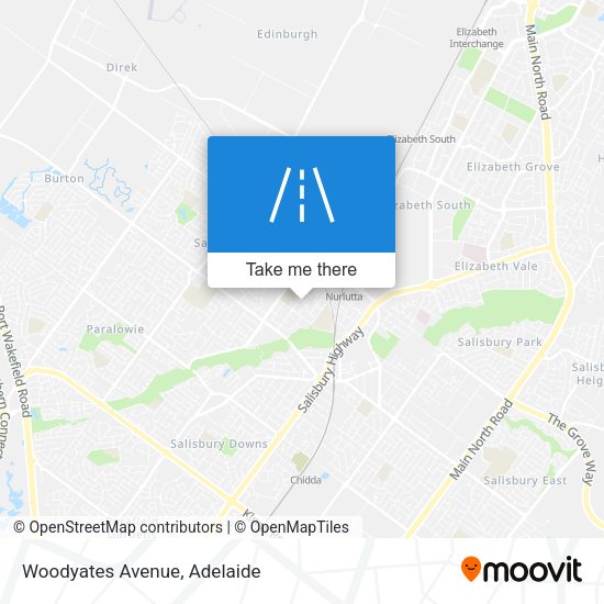 Woodyates Avenue map