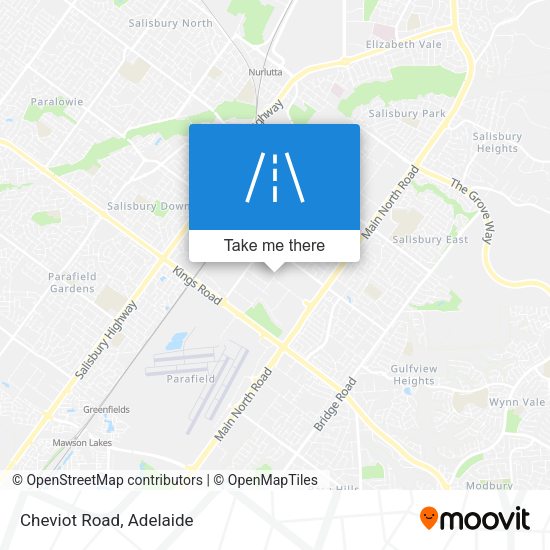 Cheviot Road map