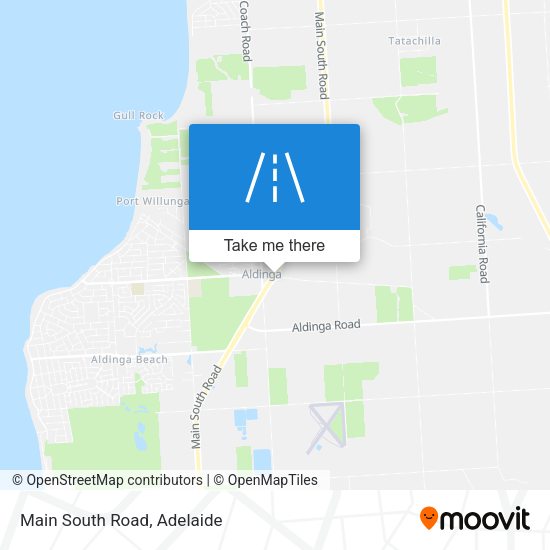Main South Road map