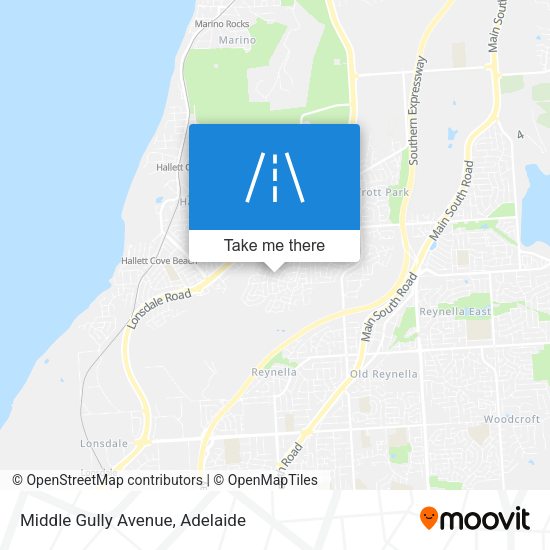 Middle Gully Avenue map
