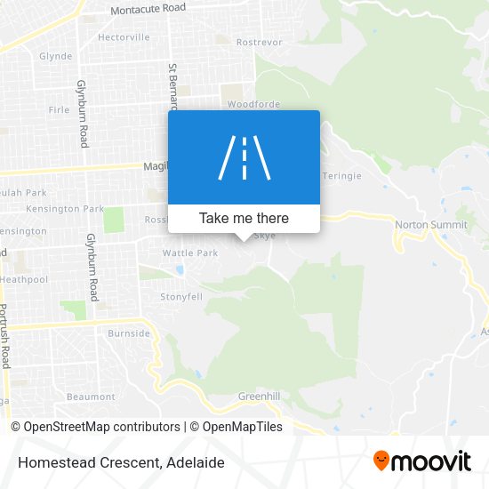 Homestead Crescent map