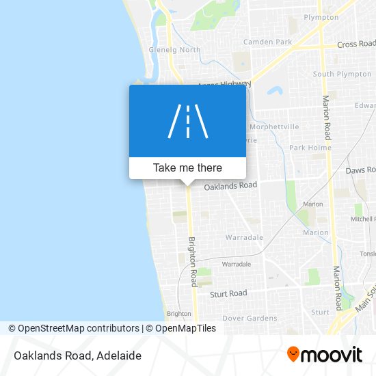 Mapa Oaklands Road