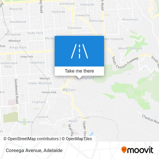 Coreega Avenue map