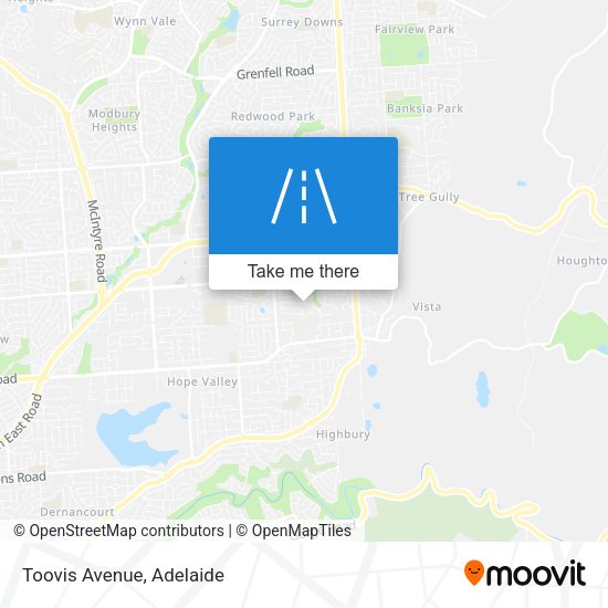 Toovis Avenue map