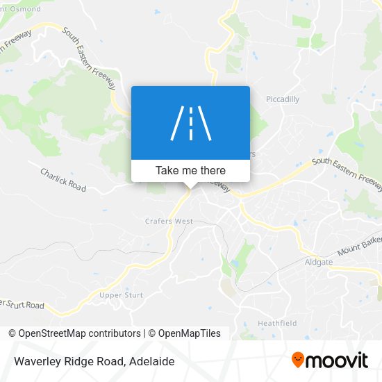 Waverley Ridge Road map
