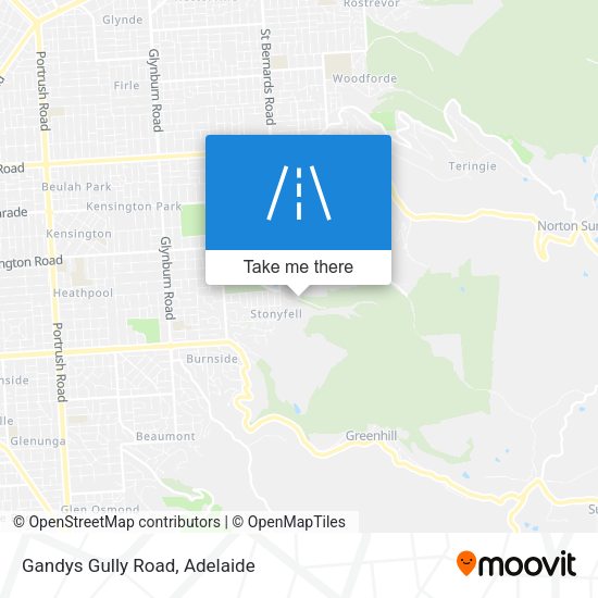 Gandys Gully Road map