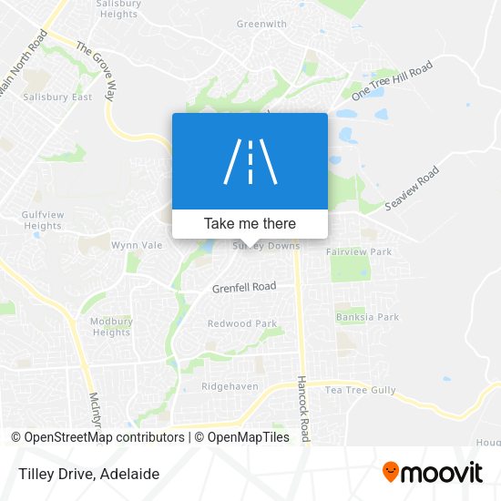 Tilley Drive map