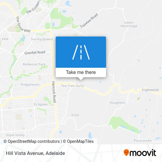 Hill Vista Avenue map