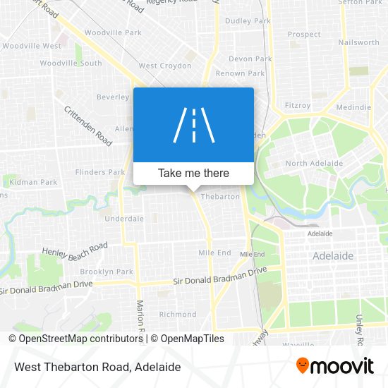 West Thebarton Road map