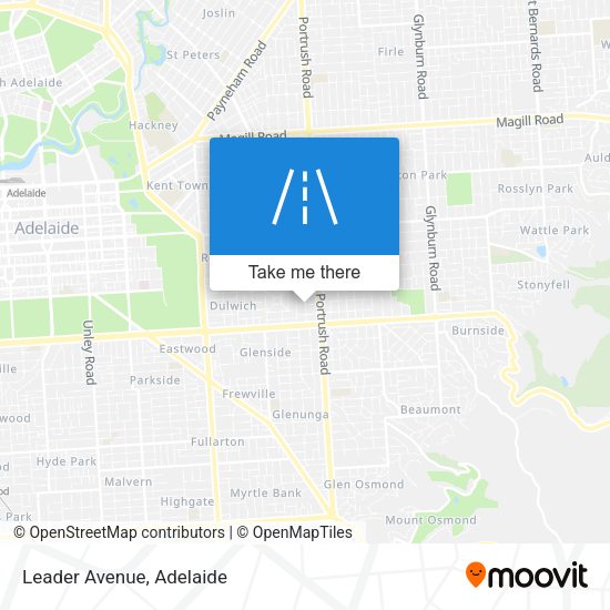Leader Avenue map
