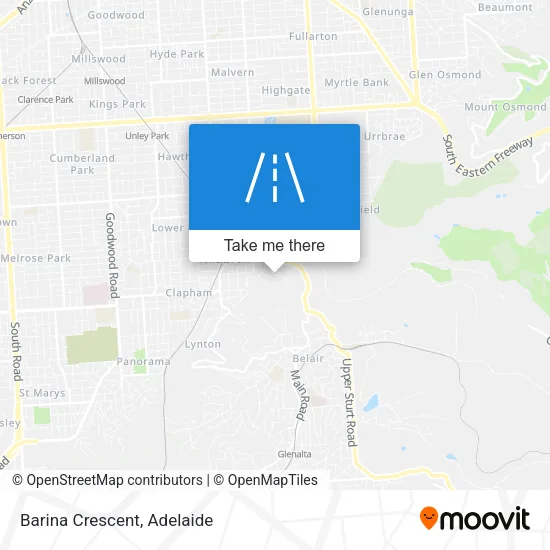 Barina Crescent map