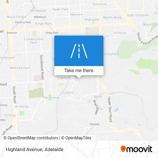 Highland Avenue map