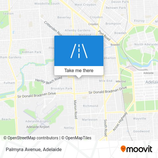 Palmyra Avenue map