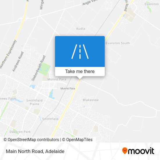 Main North Road map