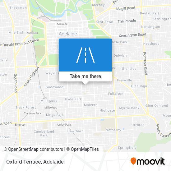Oxford Terrace map