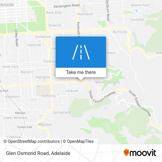 Glen Osmond Road map