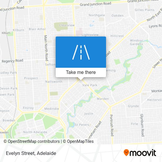 Evelyn Street map
