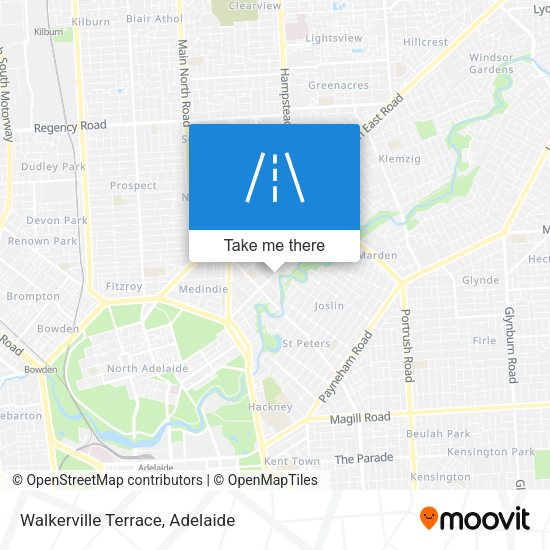 Walkerville Terrace map