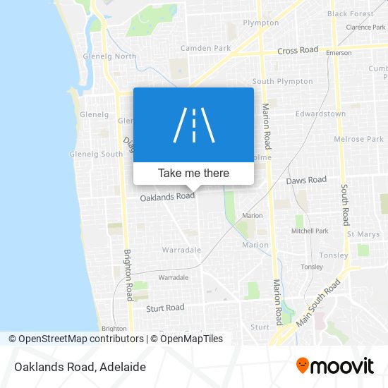 Mapa Oaklands Road