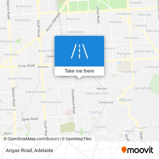 Mapa Angas Road