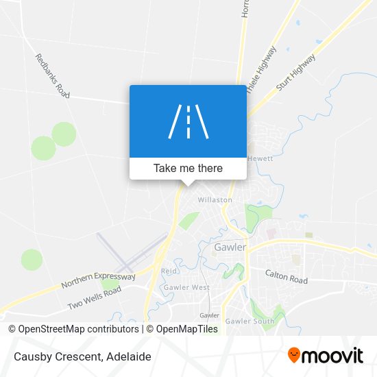 Causby Crescent map