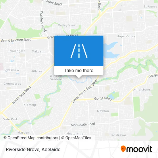 Mapa Riverside Grove