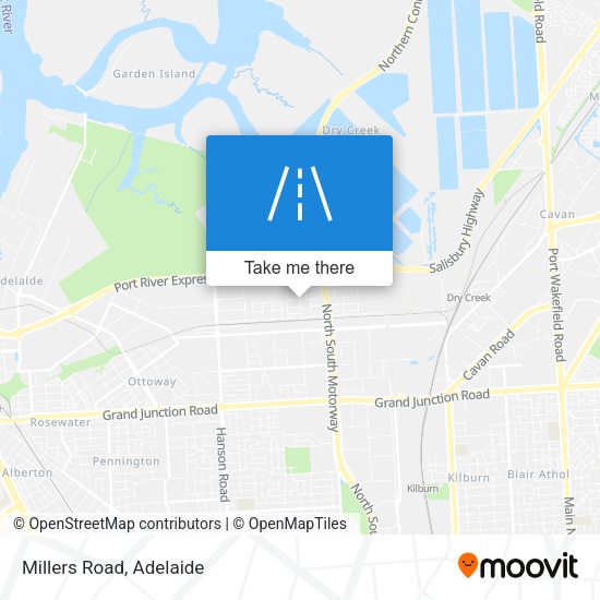 Millers Road map