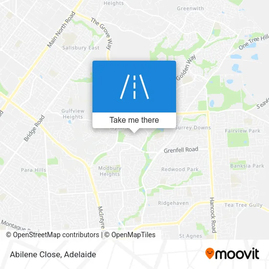 Abilene Close map