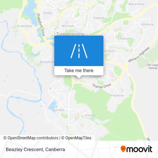 Beazley Crescent map
