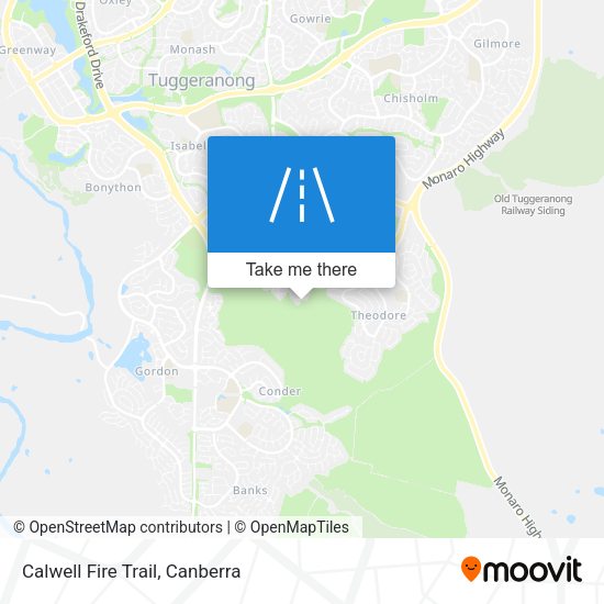 Calwell Fire Trail map