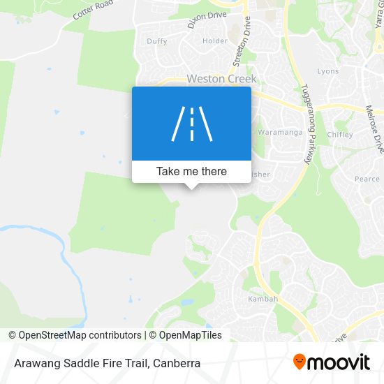 Arawang Saddle Fire Trail map
