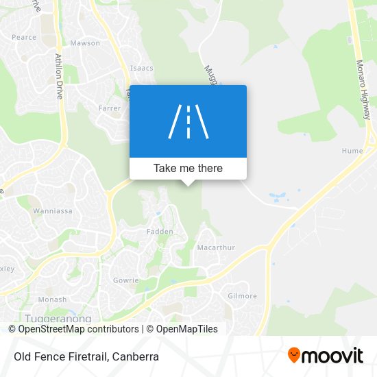 Old Fence Firetrail map