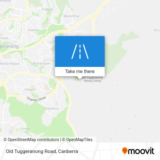 Old Tuggeranong Road map