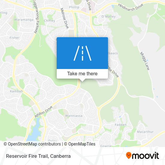 Reservoir Fire Trail map