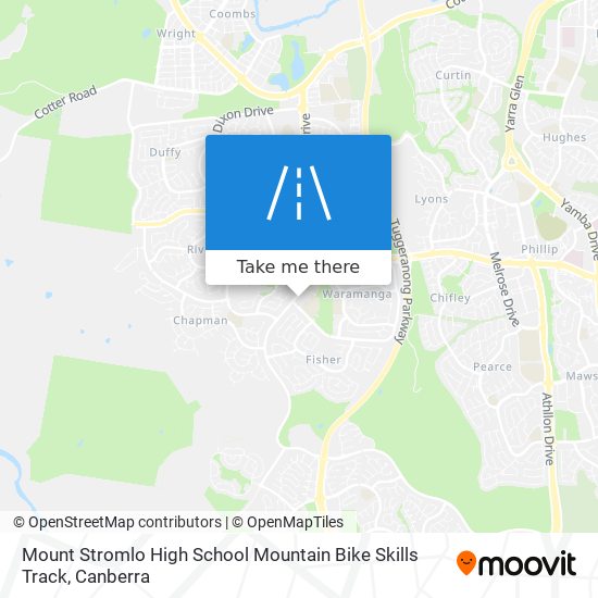 Mapa Mount Stromlo High School Mountain Bike Skills Track