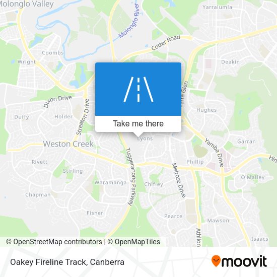 Oakey Fireline Track map