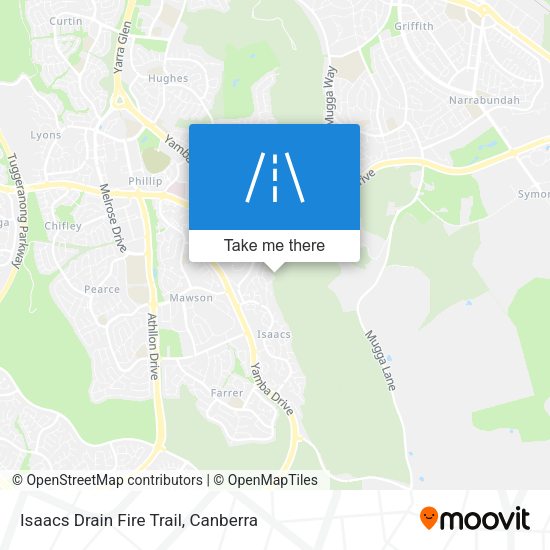 Isaacs Drain Fire Trail map