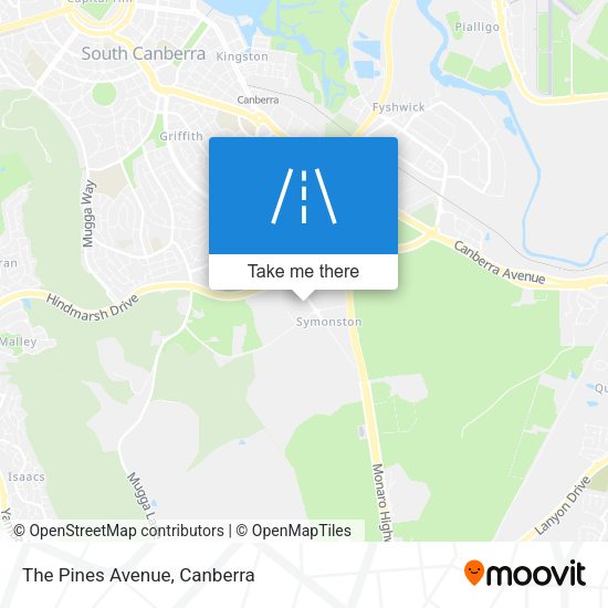 The Pines Avenue map